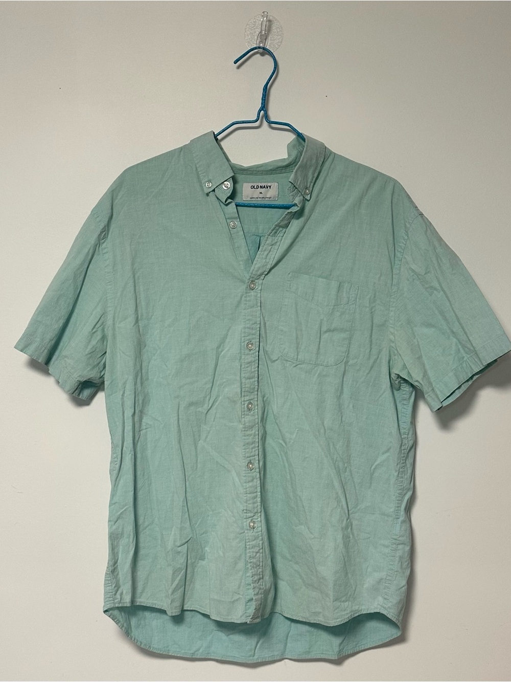 Old Navy Teal Short Sleeve Button-Up Shirt – Men's XL